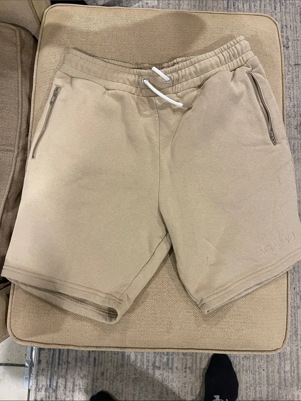 MAN Men's Tan Athletic Drawstring Shorts